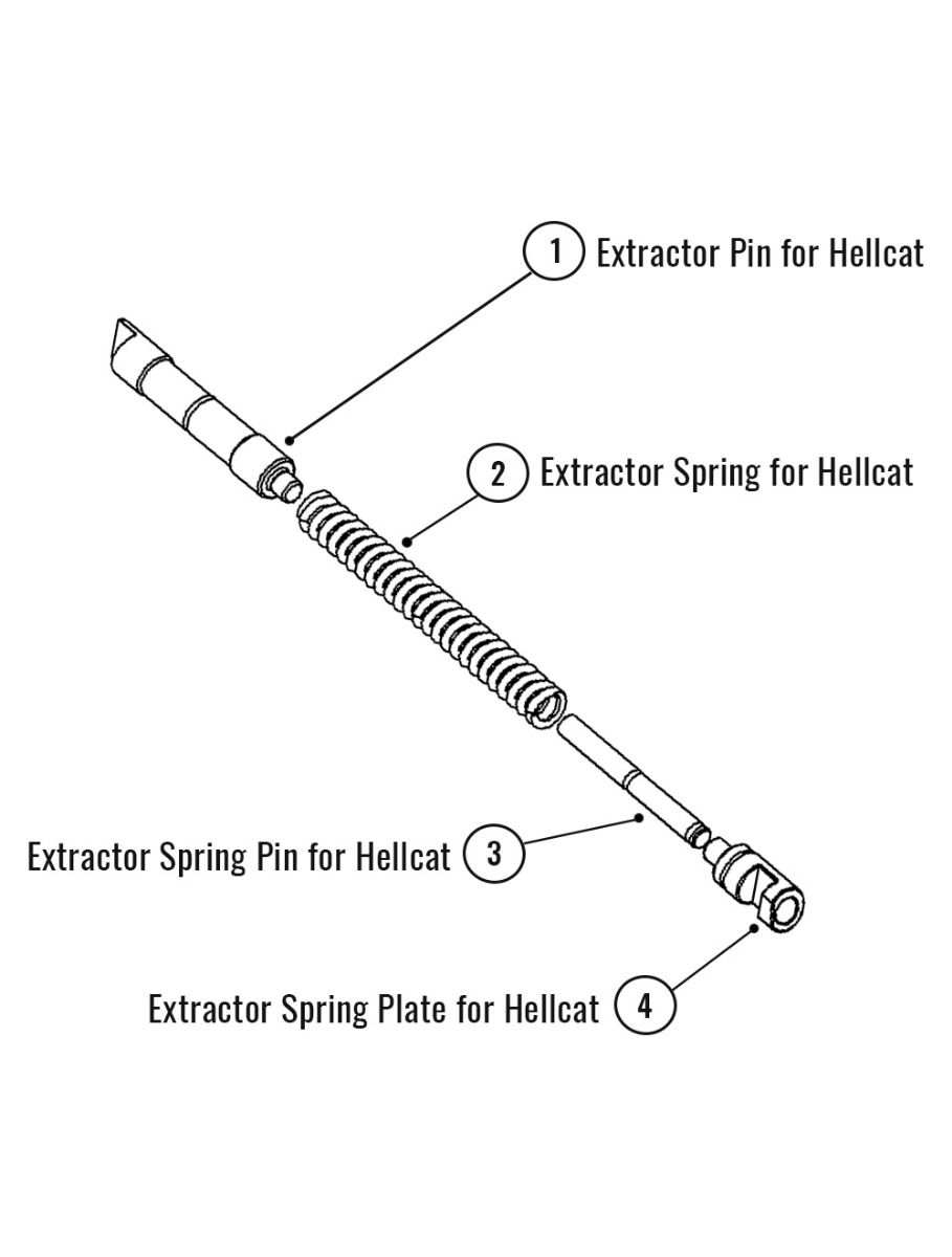Extractor Components Kit for Hellcat and Hellcat Pro Pistols — image 2