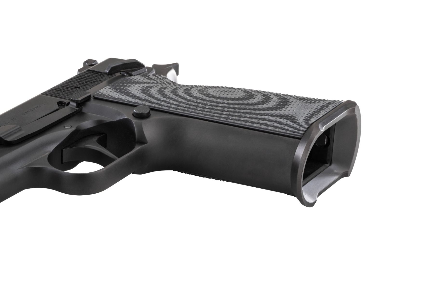 Magwell Cut Grips by LOK Grips for Springfield SA-35 Equipped with an Apex Low-Profile Magwell